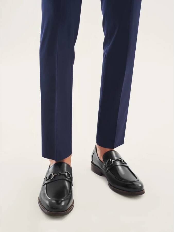 Kazar Heren elegante zwarte loafers met metalen decoratie Black Heren