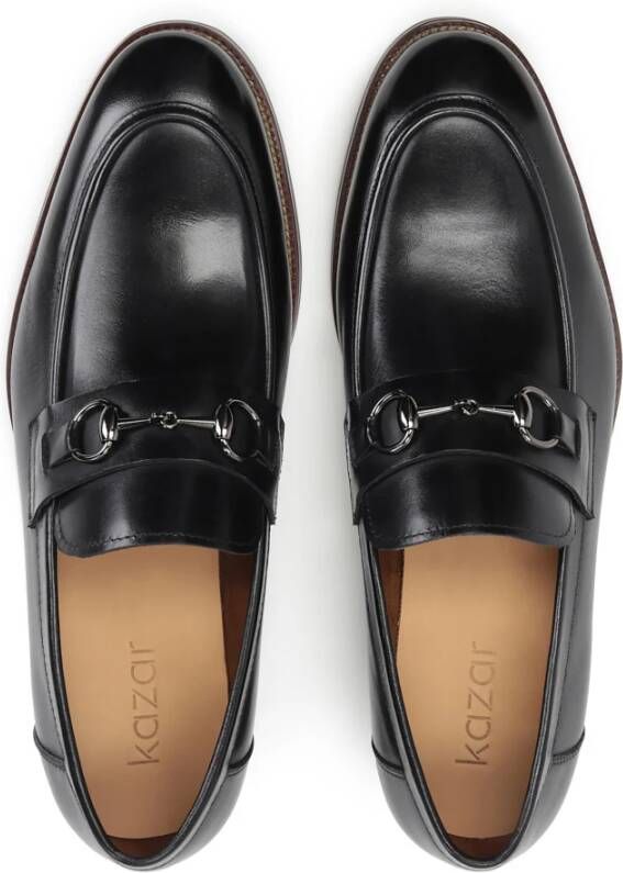 Kazar Heren elegante zwarte loafers met metalen decoratie Black Heren