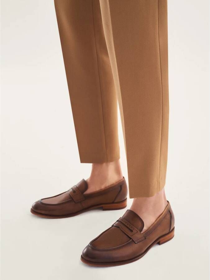 Kazar Heren instap smart casual suède loafers Brown Heren