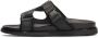 Kazar Heren leren slippers in zwart Black Heren - Thumbnail 5