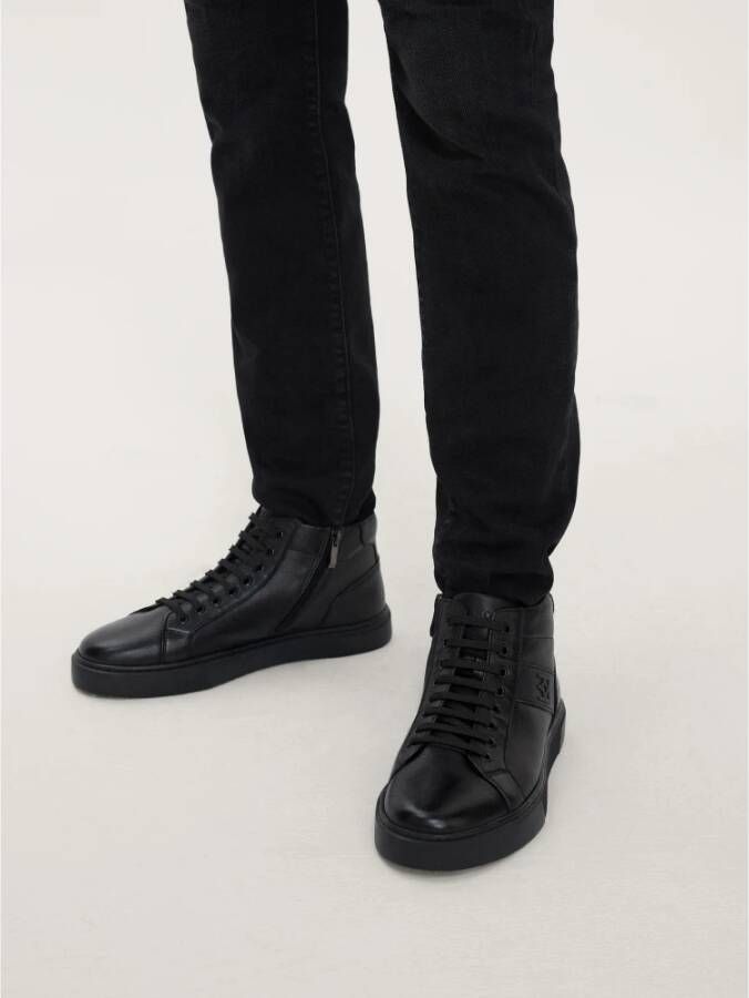 Kazar Heren Monogram Hoge Sneakers Black Heren