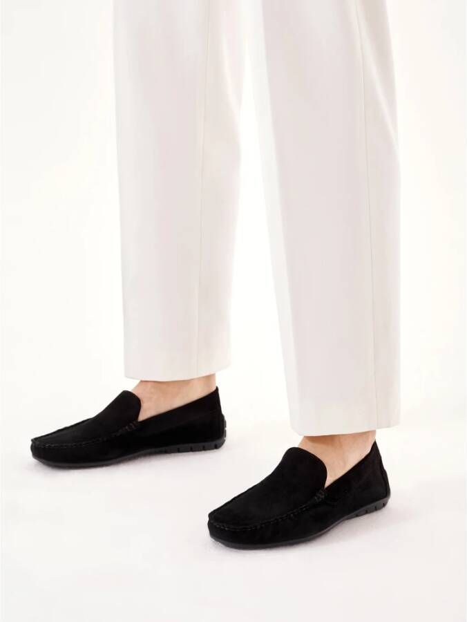 Kazar Heren suède zwarte mocassins Black Heren