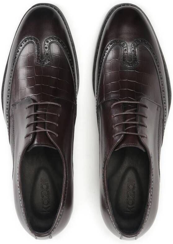 Kazar Herenformele schoenen met een effectief patroon Brown Heren