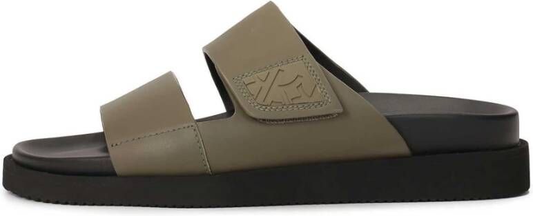 Kazar Khaki teenslippers met twee bandjes