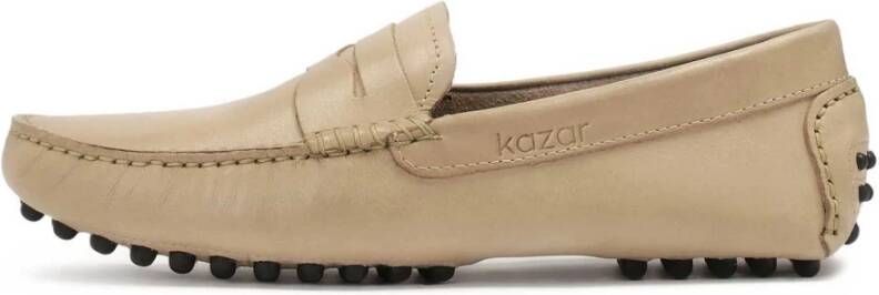 Kazar Klassieke beige rijden mocassins