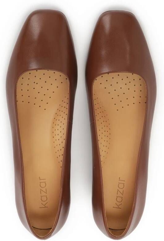 Kazar Klassieke bruine pumps met vierkante neus Brown Dames