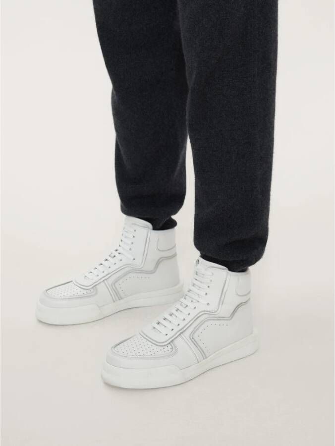 Kazar Klassieke leren sneakers met hoge bovenkant White Heren