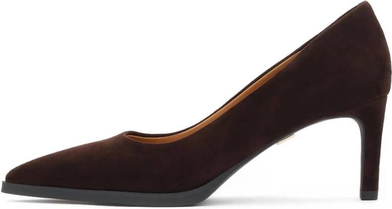Kazar Klassieke suède pumps in bruine kleur