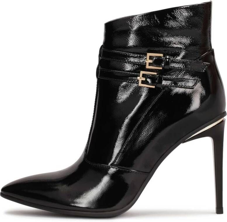 Kazar Klassieke zwarte lakleren stilettohak laarzen