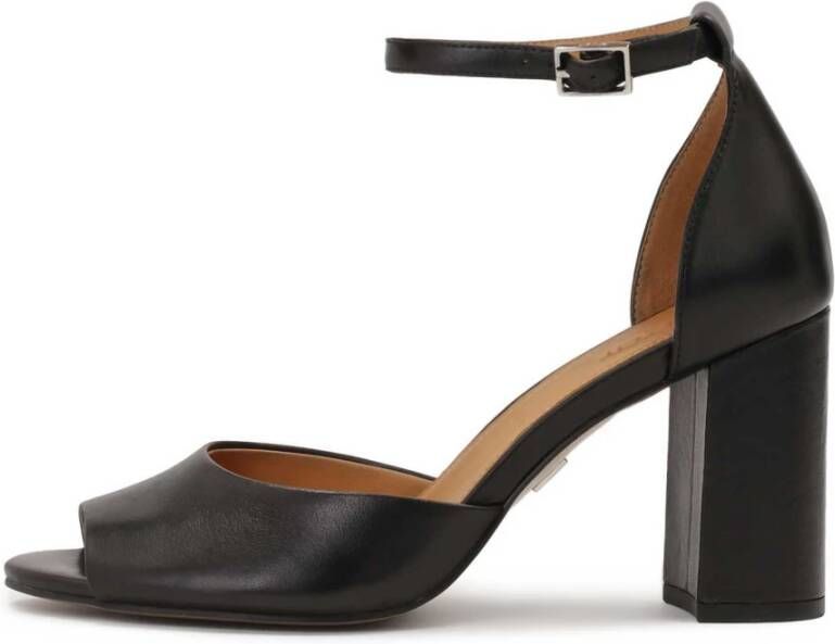 Kazar Klassieke zwarte sandalen met brede band