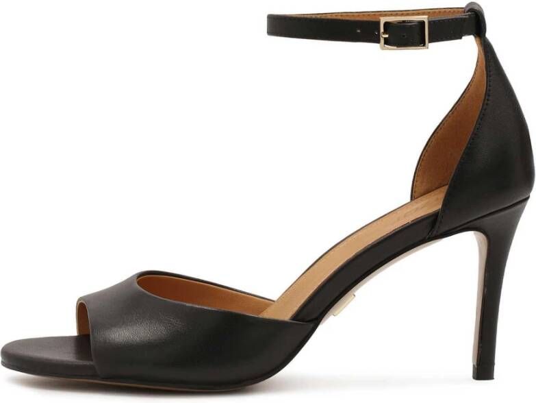 Kazar Klassieke zwarte sandalen met volledige hak