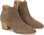Kazar Lage cowboy laarzen in suède Beige Dames - Thumbnail 5