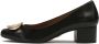 Kazar Lage leren pumps met metalen versiering Black Dames - Thumbnail 6