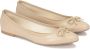 Kazar Leren ballerina's met strik en label Beige Dames - Thumbnail 5