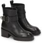 Kazar Leren laarzen met een brede lage hak Black Dames - Thumbnail 3
