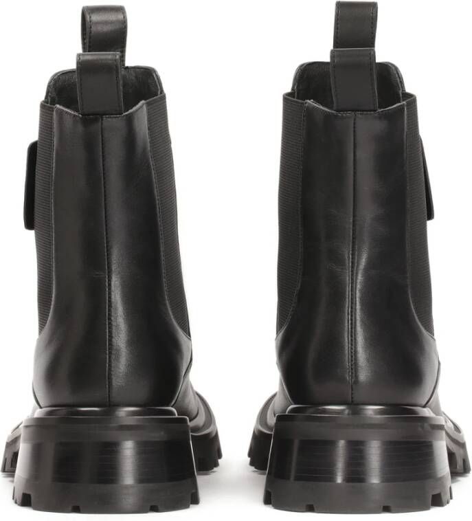 Kazar Leren laarzen met slip-on bovenwerk Black Dames
