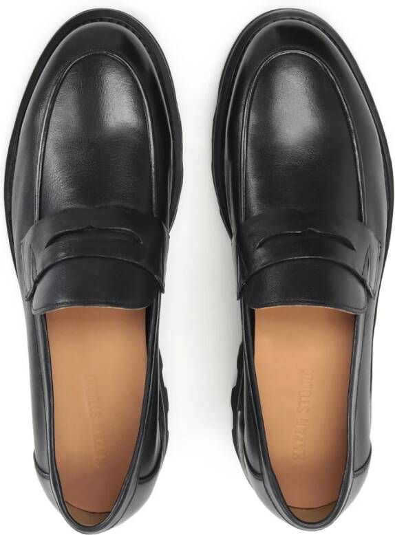 Kazar Leren loafers voor heren van Studio op een dikke zool Black Heren