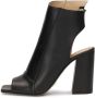 Kazar Leren peep-toe enkellaarsjes met een open neus en hiel - Thumbnail 5
