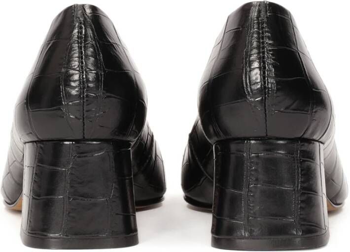 Kazar Leren pumps met een brede hak Black Dames