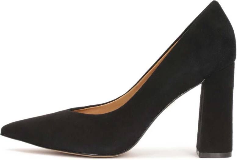 Kazar Leren pumps met een brede hak Black Dames