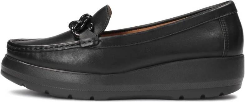 Kazar Leren schoenen met een verhoogde zool Black Dames