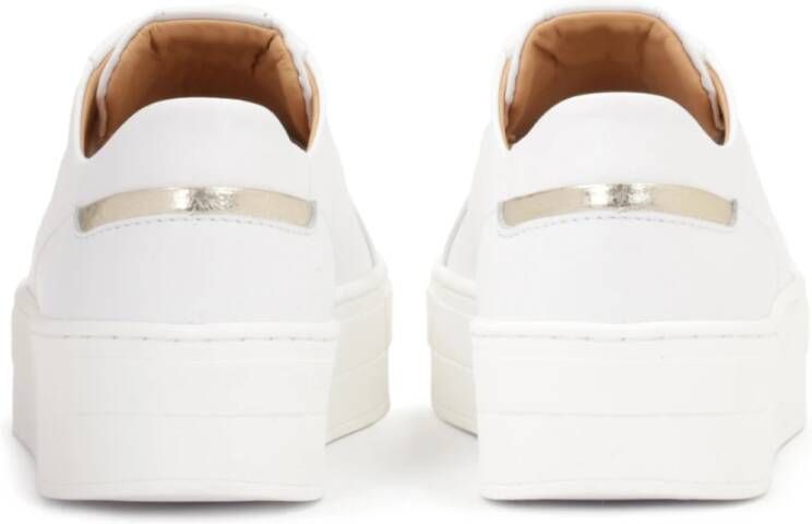 Kazar Leren sneakers met gouden elementen White Dames