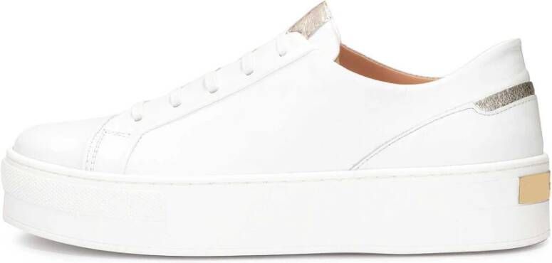 Kazar Leren sneakers met gouden elementen White Dames