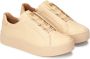 Kazar Leren sneakers op een rechte zool Beige Dames - Thumbnail 3