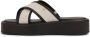 Kazar Leren teenslippers op een dikke zool met kruisbanden - Thumbnail 2