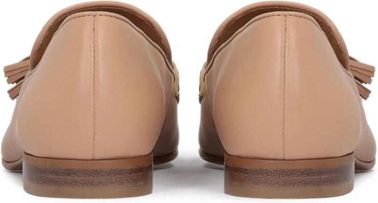Kazar Lichtbruine leren platte schoenen voor vrouwen met staarten Brown Dames