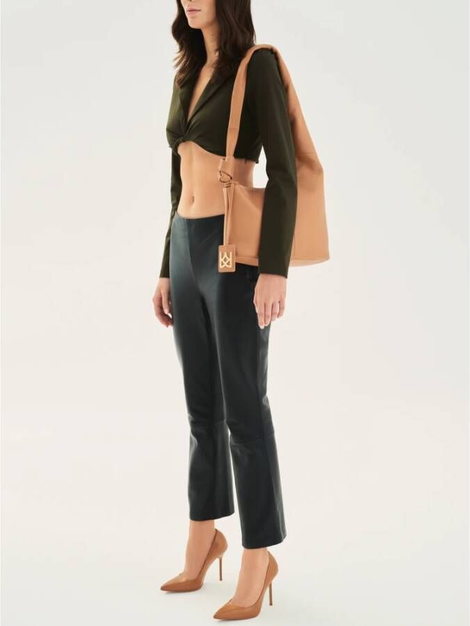 Kazar Lichtbruine leren stiletto's op een slanke hak Brown Dames