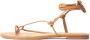 Kazar Lichtbruine sandalen voor dames met een teenband - Thumbnail 3