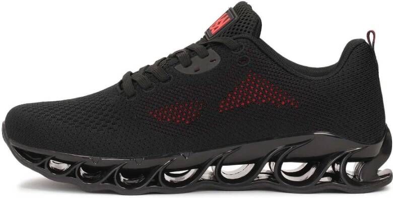 Kazar Lichtgewicht Zwarte Mesh Sneakers