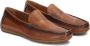 Kazar Luchtige leren mocassins met perforaties Brown Heren - Thumbnail 3
