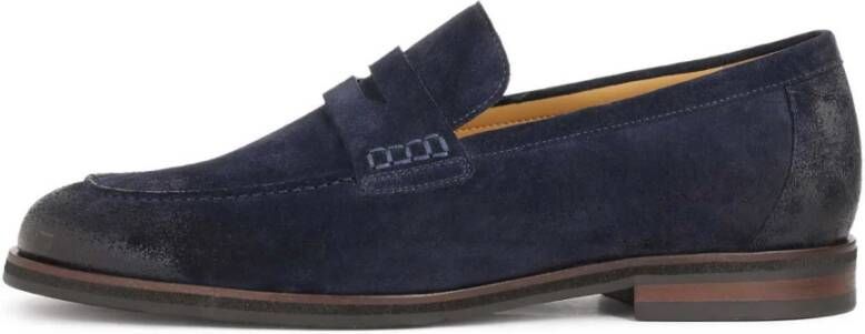 Kazar Marineblauwe loafers in geschuurd suède