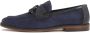 Kazar Marineblauwe suède en gladleren loafers - Thumbnail 2