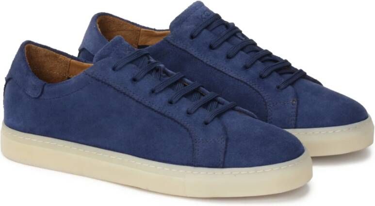 Kazar Marineblauwe suède leren sneakers Blue Heren