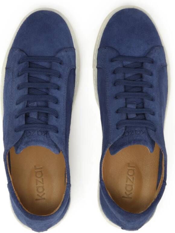 Kazar Marineblauwe suède leren sneakers Blue Heren