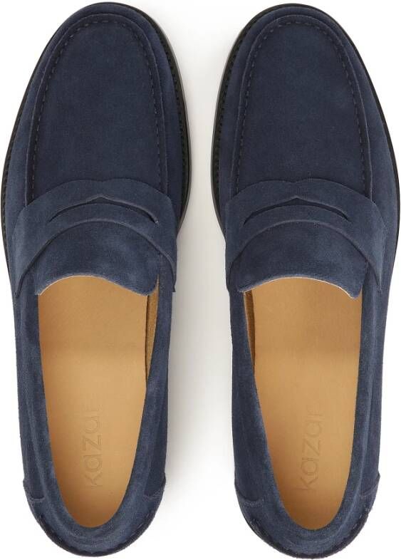 Kazar Marineblauwe suède loafers voor heren