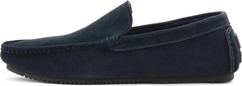 Kazar Marineblauwe suède mocassins