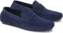 Kazar Marineblauwe suède penske moccasins op een gegroefde zool Blue Heren - Thumbnail 3