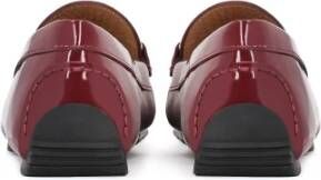 Kazar Maroon Gelakte Mocassins met Comfort Inlegzool Brown Dames