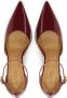 Kazar Maroon halfopen pumps van lakleer met open neus Brown Dames - Thumbnail 5