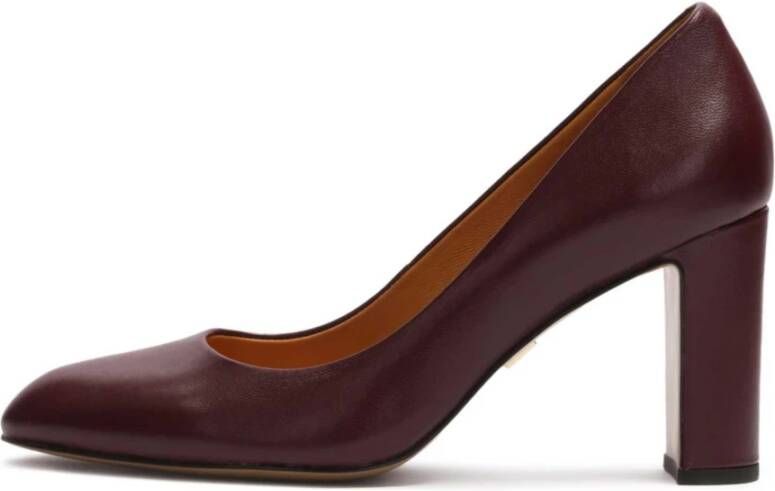 Kazar Maroon pumps met ronde neuzen
