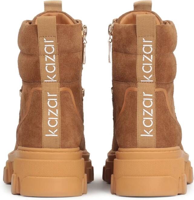 Kazar Militaire Stijl Dameslaarzen Brown Dames