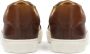 Kazar Minimalistische bruine sneakers met witte zool Brown Heren - Thumbnail 5