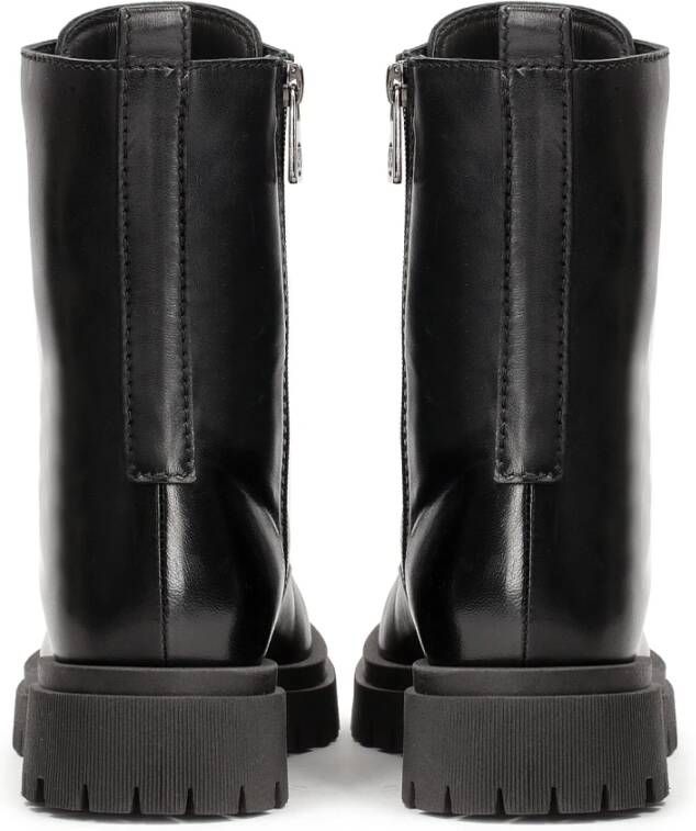 Kazar Minimalistische leren laarzen in militaire stijl Black Dames