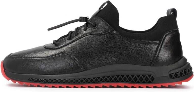 Kazar Modieuze leren sneakers op een interessante zool