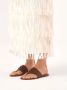 Kazar monogram leren teenslippers - Thumbnail 2
