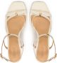 Kazar Monogram sandalen met bandjes op een platform met een monogram hanger Beige Dames - Thumbnail 4